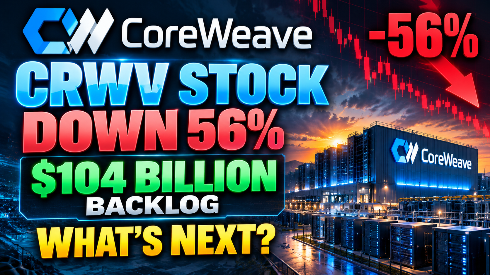 CRWV stock down 56 percent with CoreWeave's $104 billion AI revenue backlog